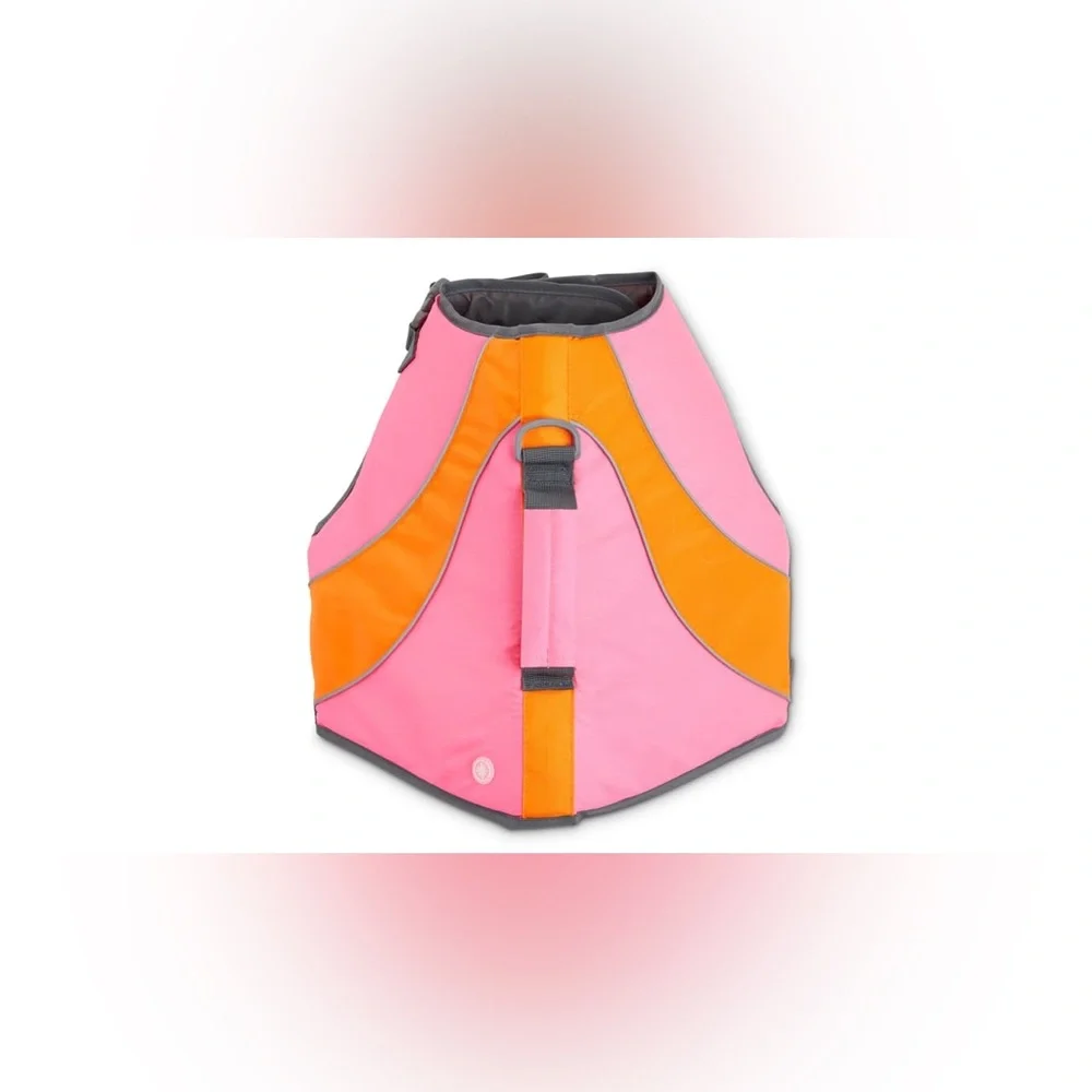 Pink & Orange Dog Flotation Vest, Medium